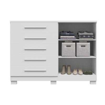 Cômoda De Quarto Bella C- 2 Portas E 5 Gavetas Cinamomo-off White - Acp
