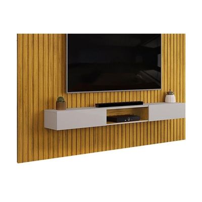 Painel Quarto P- Tv Trento 275x240cm Cedro-bali - Dj Móveis