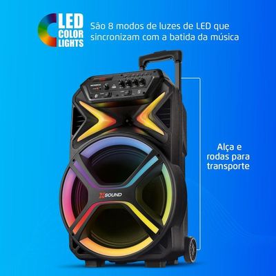 Caixa De Som Amplificada Mondial CM-550-L 550W RMS Preto Bivolt