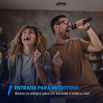 Caixa De Som Amplificada Mondial CM-550-L 550W RMS Preto Bivolt