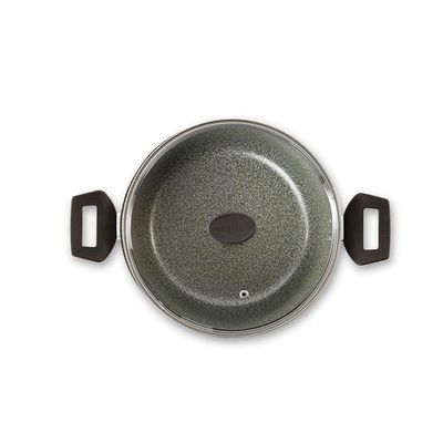 Caçarola Multiflon Ekó 22cm Antiaderente Tampa Vidro Verde