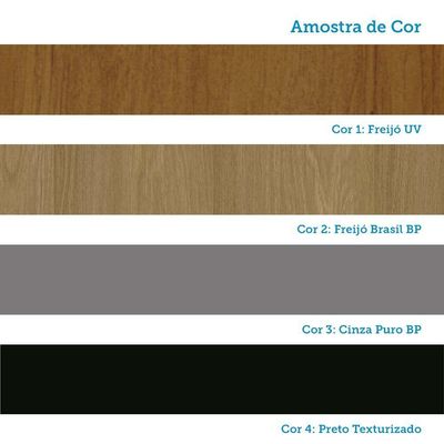 Cozinha Completa 12 Peças Com Espaços Para Micro-ondas E Tam Freijó/freijó /cinza Puro