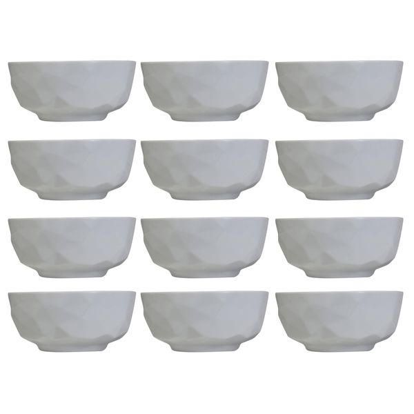 Conjunto com 12 Tigelas P Germer Edros em Porcelana Branca - 230 ml