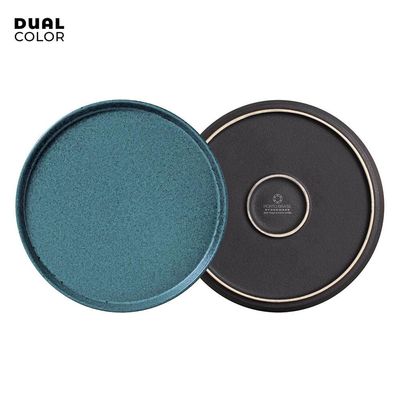 Conjunto com 6 Pratos de Sobremesa Porto Brasil Neo Night Sky em Stoneware 21,5cm  Azul