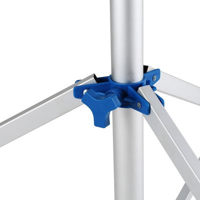 Varal de Chão Parabólico Mor 006052 em Alumínio - Prata/Azul