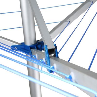 Varal de Chão Parabólico Mor 006052 em Alumínio - Prata/Azul