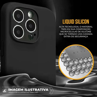 Capa para iPhone 17 Pro Max - Silicon Premium Preta - Gshield