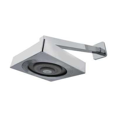 Chuveiro Ducha Autolimpante Quadrado Cromado Articulável Solar Ou Gás Metal Luxo