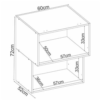 Armário Aéreo Proença 60cm Basculante 1 Porta Mdf E 1 Porta Ripada Nogueira Touch-carbono Prime Tx