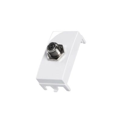 Módulo Tomada Antena De Tv Margirius Sleek Para Cabo Coaxial Branco