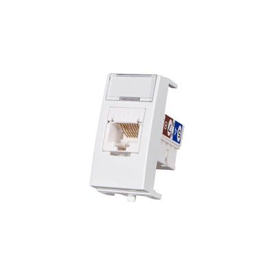 Módulo Tomada Para Rede De Informática Margirius Sleek Rj45 Cat6 Branco