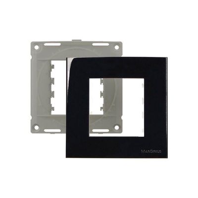 Placa Com Suporte Para Móveis Margirius Sleek 80x80 Preto Ebony