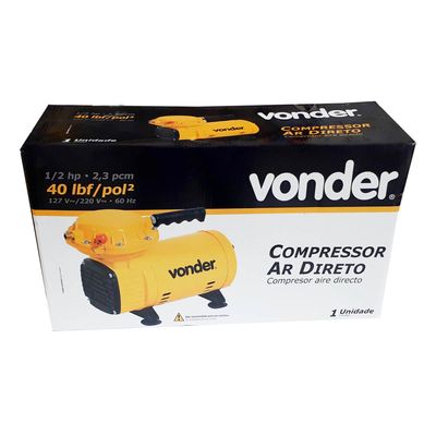 Compressor Vonder de Ar Direto 1/2 HP 2,3 PCM
