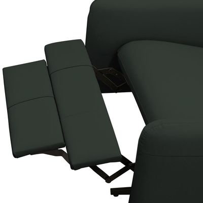 Kit 2 Poltronas Decorativa Fixa Retrátil Reclinável Lutor L06 Couro Verde Escuro - Lyam Decor