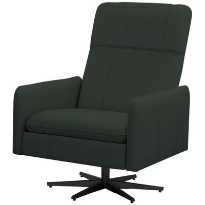 Kit 2 Poltronas Decorativa Giratória Retrátil Reclinável Lutor L06 Couro Verde Escuro - Lyam Decor