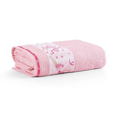 Toalha De Banho Infantil Pitico 1,15m X 75cm 100% Algodão Macio - Bailarina Rosa