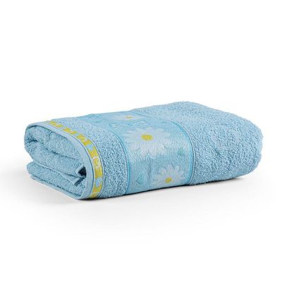 Toalha De Banho Infantil Pitico 1,15m X 75cm 100% Algodão Macio - Margarida Azul