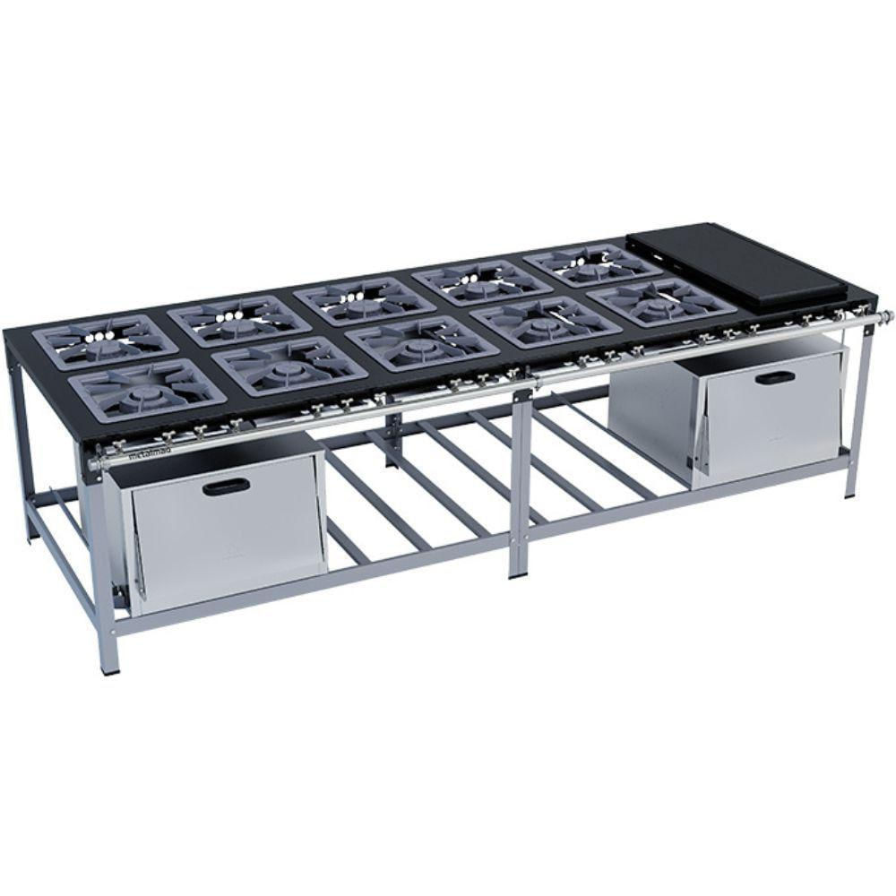 Fogão 10 Bocas Metalmaq Super Luxo Cinza - M32