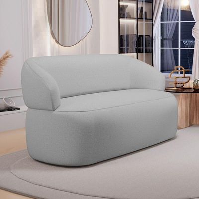 Sofá Orgânico 02 Lugares Living Glee 140cm Linho Cinza - Desk Design