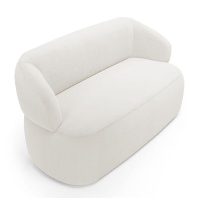 Sofá Orgânico 03 Lugares Living Glee 170cm Bouclê Off White - Desk Design