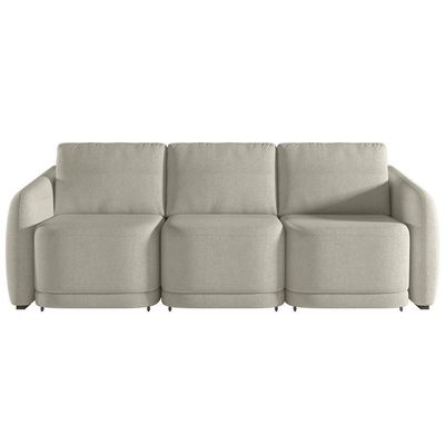Sofá Cama Casal Para Sala 306cm Polska Z08 Boucle Bege - Mpozenato
