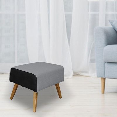 Puff Decorativo 60 Cm Viseo C-05 C-416 Linho Cinza - Domi