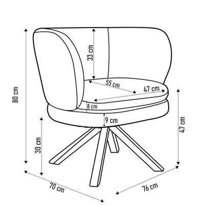 Kit 2 Poltronas Decorativas Melissa Base Giromad Giratória Veludo C-303 Verde Musgo - Domi