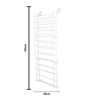 Sapateira Vertical De Parede E Porta Para 36 Pares Branca