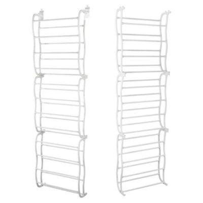 Sapateira Vertical De Parede E Porta Para 36 Pares Branca