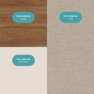 Balcão De Cozinha Miami 1200mm 2 Portas 3 Gavetas Com Tampo Carraro Freijó Com Off White