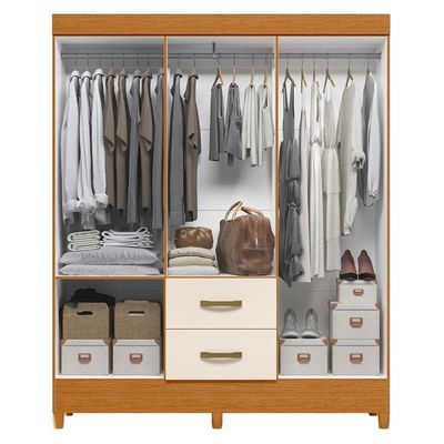 Guarda Roupa Mobi 6 Portas E 2 Gavetas Cinamomo-off White - Móveis Albatroz Cinamomo-off White