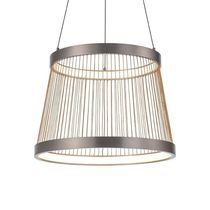 Lustre Pendente Nordecor Beys 2940 Cinza-dourado Led Bivolt 3000K