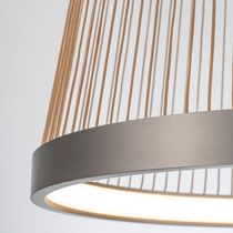 Lustre Pendente Nordecor Beys 2940 Cinza-dourado Led Bivolt 3000K