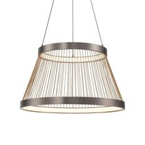 Lustre Pendente Nordecor Beys 2941 Cinza-dourado Led Bivolt 3000K