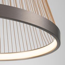 Lustre Pendente Nordecor Beys 2941 Cinza-dourado Led Bivolt 3000K