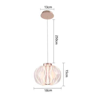 Lustre Pendente Nordecor Wavy 2943 Ouro Champagne Led Bivolt 2700K