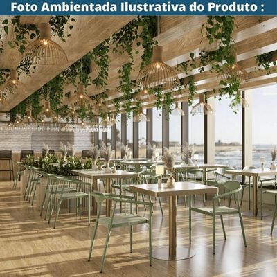 Kit 4 Cadeiras Empilhável Isla Fratini Em Alumínio Verde Assento Com Trama De Corda Náutica Verde