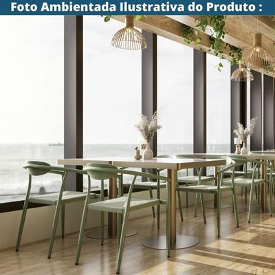 Kit 4 Cadeiras Empilhável Isla Fratini Em Alumínio Verde Assento Com Trama De Corda Náutica Verde
