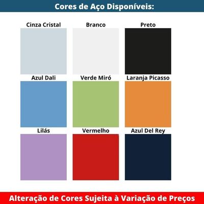 Armário De Arquivo Oficio 4 Gavetas Pandin 47 Cm (larg) Aço Preto C- Frente Gaveta Branca C- Chave