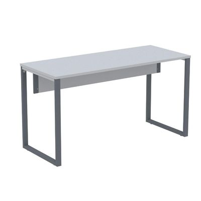 Mesa Escritório P25 Tub Pandin 170 Cm (larg) X 70 Cm (prof) Tampo Mdp Cinza Pé Aço Tubular Grafito