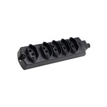 Régua Com 5 Tomadas Margirius Tmu5-320 2p+t 20A Preta Bivolt Preto