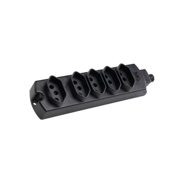 Régua Com 5 Tomadas Margirius Tmu5-320 2p+t 20A Preta Bivolt Preto