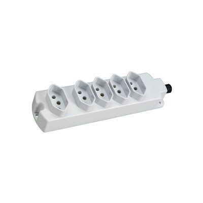 Régua Com 5 Tomadas Margirius Tmu5-320 2p+t 20A Cinza Claro Bivolt