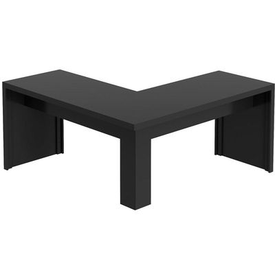 Mesa De Canto Para Escritório Em L Angular Mdp Preto