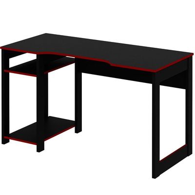 Mesa Para Computador Gamer Espaço Para 2 Monitores E Cpu Preto/vermelho