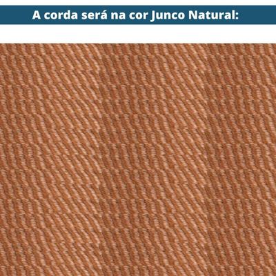Puff Oslen Ozki 38 Cm (altura) Madeira Eucalipto Cedro Tecido Bege Corda Junco Natural