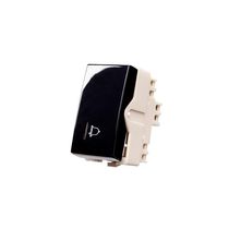 Módulo Interruptor Pulsador Para Campainha Com Luz Margirius Sleek 10A Preto Ebony