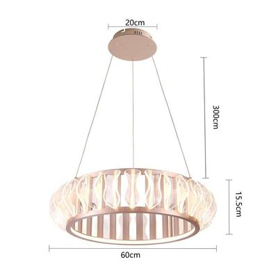 Lustre Pendente Nordecor Wavy 2944 Ouro Champagne Led Bivolt 2700K