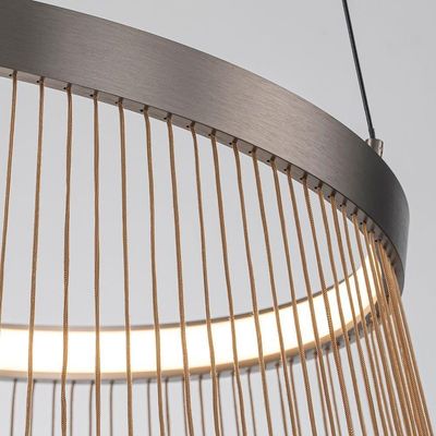 Lustre Pendente Nordecor Beys 2942 Cinza-dourado Led Bivolt 3000K