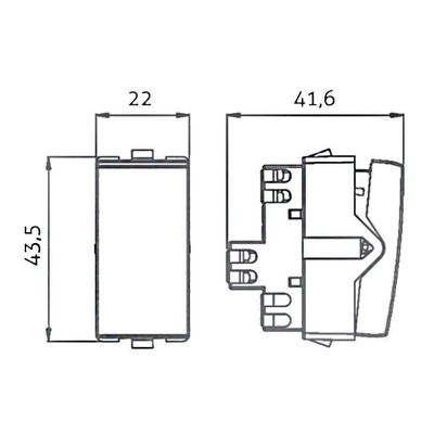 Módulo Interruptor Simples Margirius Sleek 10A Branco